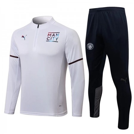 Manchester City Sudadera De Entrenamiento Trajes 2022/23 Blanca Quarter-Zip - Hombre Manchester City Sudadera De Entrenamiento Trajes 2022/23 Blanca Quarter-Zip - Hombre
